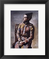 Framed Portrait of a Harlequin