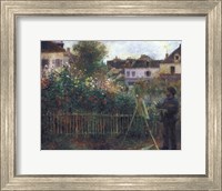 Framed Monet Painting in his Garden at Argenteuil, c.1873