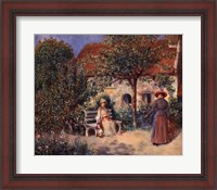 Framed Garden Scene in Brittany, c. 1886