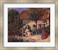 Framed Garden Scene in Brittany, c. 1886