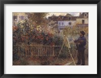 Framed Monet Painting in the Garden at Argenteuil, 1873