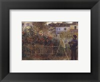 Framed Monet Painting in the Garden at Argenteuil, 1873