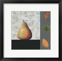 Framed Pear and Leaves