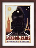 Framed London-Paris Overnight Express