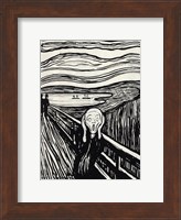 Framed Scream (from original Munch lithograph), c.1895