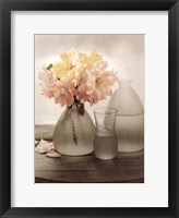 Framed Frosted Glass Vases III