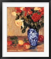 Framed Roses in a Mexican Vase