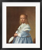 Framed Little Girl in Blue