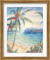 Framed Tropical Breeze I - palm trees