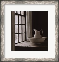 Framed Water Pitcher and Bowl