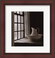 Framed Water Pitcher and Bowl