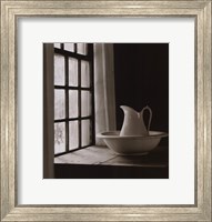 Framed Water Pitcher and Bowl