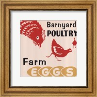 Framed Barnyard Poultry-Farm Eggs