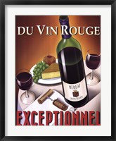 Framed Du Vin Rouge Exceptionnel