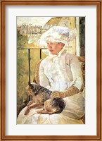 Framed Woman with Dog