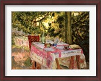 Framed Table Set in a Garden