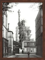 Framed Statue of Liberty in Paris, 1886