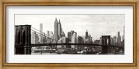 Framed Brooklyn Bridge - panorama