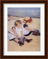 Framed Children Playing On The Beach