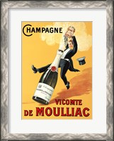 Framed Champagne Vicomte De Moulliac