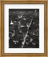 Framed Night View of Lower Manhattan