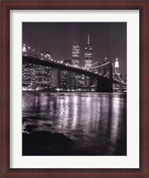 Framed Night View Brook Brdgman Skyline