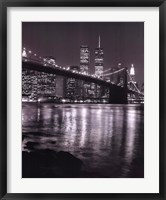 Night View Brook Brdgman Skyline Framed Print