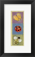 Framed Butterfly Lady Bee Panel