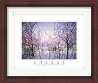 Framed Change-Snowy Trees