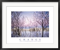 Framed Change-Snowy Trees