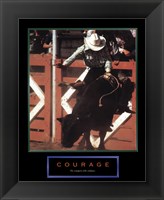 Framed Courage-Bull Rider