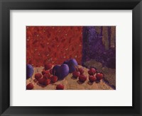 Framed Plums and Cherries I