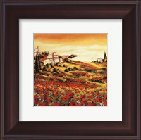 Framed Valley Of Poppies