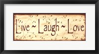 Framed Live Laugh Love