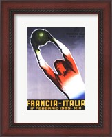 Framed Francia Italia Foot Ball 1935
