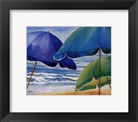 Framed Seaside Umbrellas