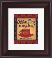Framed Coffee Time Is Anytime