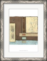Framed Chinese Scroll In Blue I