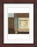 Framed Chinese Scroll In Blue IV
