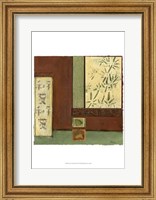 Framed Chinese Scroll In Red II