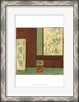 Framed Chinese Scroll In Red II