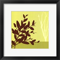Metro Leaves In Chartreuse I Framed Print
