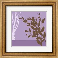 Framed Metro Leaves In Violet II