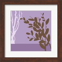 Framed Metro Leaves In Violet II