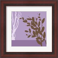 Framed Metro Leaves In Violet II