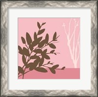 Framed Metro Leaves In Pink I