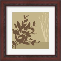 Framed Metro Leaves In Khaki I