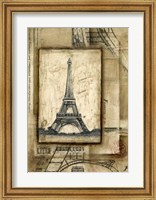 Framed Passport To Eiffel