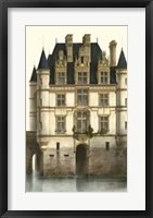 French Chateaux In Blue I Framed Print