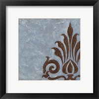 Framed Silver Damask II